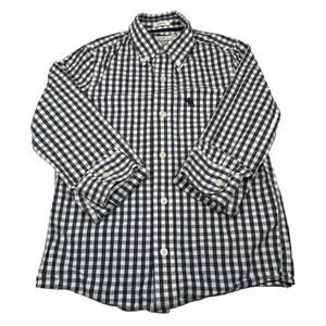 Abercrombie Kids Gingham Button Down Boys Large Blue White Long Sleeve